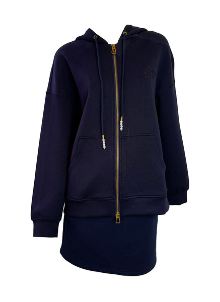 Hooded Zipper Jersey Jacket