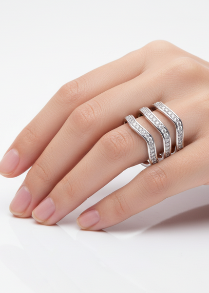 Triple Curved Ring