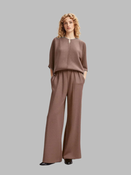 3250083 Short Sleeved Pleats Top