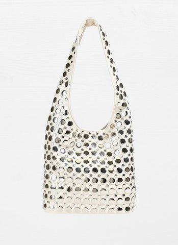 3250094 Studded Shoulder Leather Bag *Last Piece