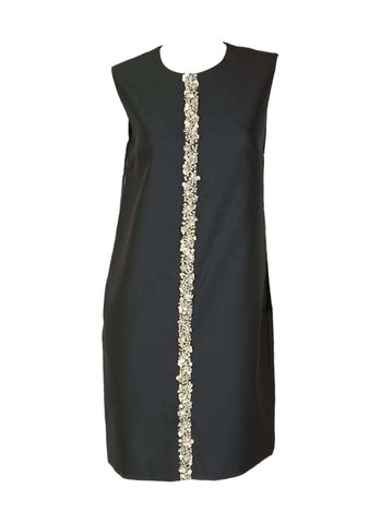 3250032 Middle Embellished Shift Dress *Black