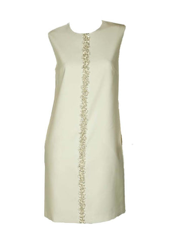 3250032 Middle Embellished Shift Dress *Apricot