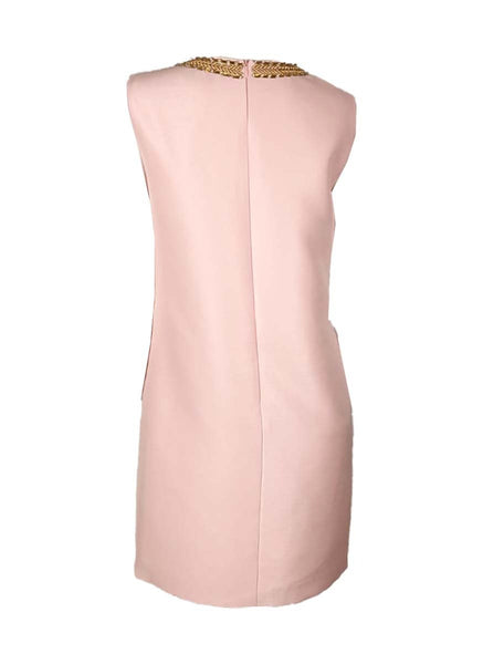 3250033 Collar Embellished Shift Dress *Pink