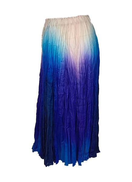 3250049 Gradient Pleated Long Skirt *Purple