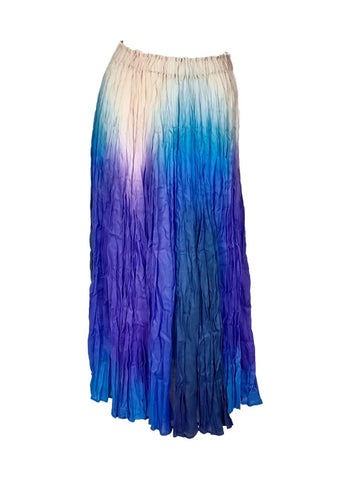 3250049 Gradient Pleated Long Skirt *Purple