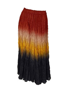 3250049 Gradient Pleated Long Skirt *Brown