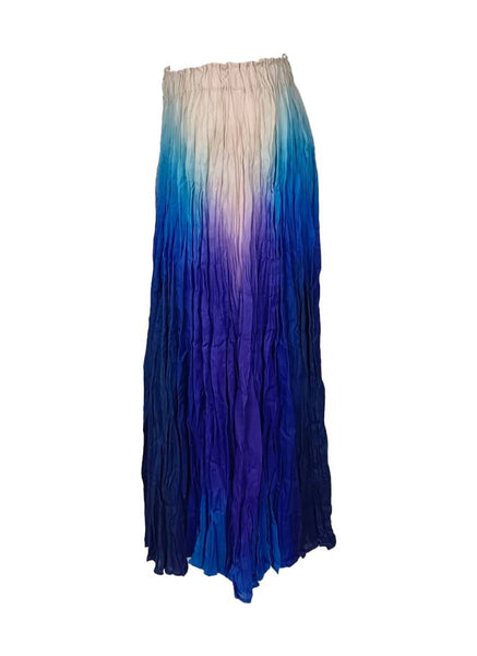 3250049 Gradient Pleated Long Skirt *Purple
