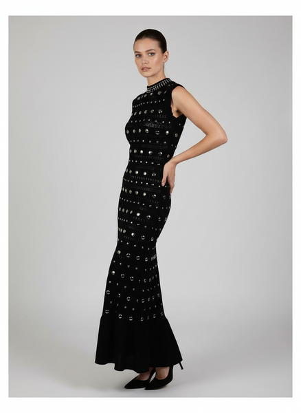 Classic Studded Knit Dress