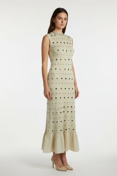 Classic Studded Knit Dress