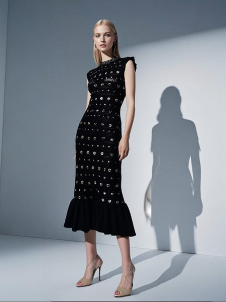 8250024 Classic Studded Knit Dress