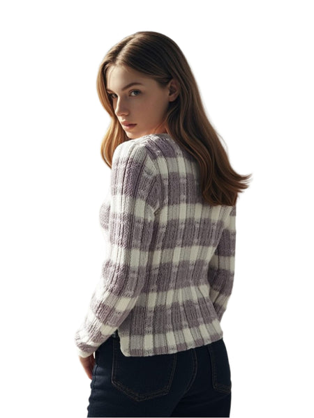 3250080 Long Sleeve Pleated Tweed Jacket