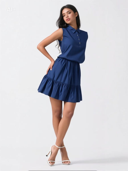 6250001 Knit Combo Mini Dress