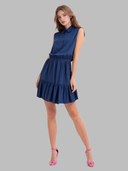 6250001 Knit Combo Mini Dress