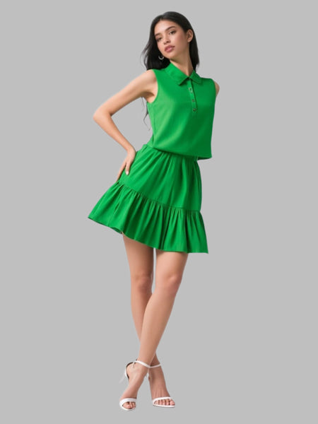 6250001 Knit Combo Mini Dress