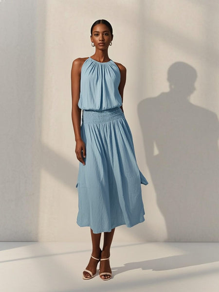 N180079 Front & Back Midi Dress