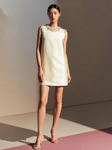 3250031 Pearl Embellished Shift Dress