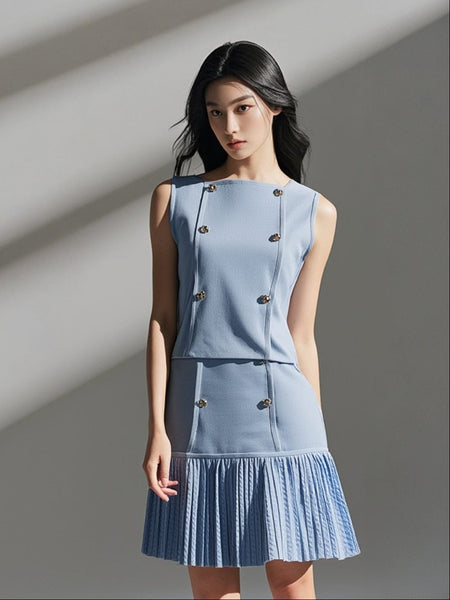 8250025 Top & Skirt Mini Knit Set