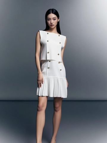 8250025 Top & Skirt Mini Knit Set