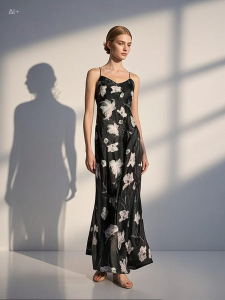 3250056 Floral Printed Slip Dress
