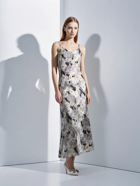 3250056 Floral Printed Slip Dress