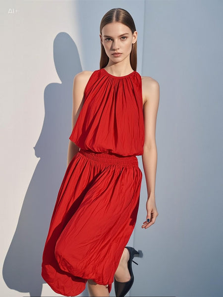 N180079 Sleeveless Midi Dress
