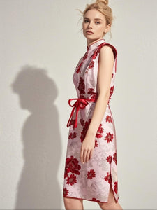 1250007 Silver Embroidery Cheongsam