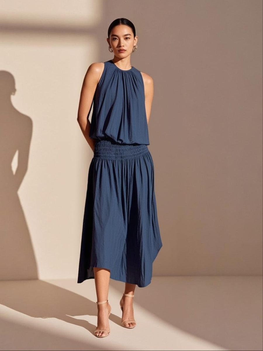 N180079 Front & Back Midi Dress