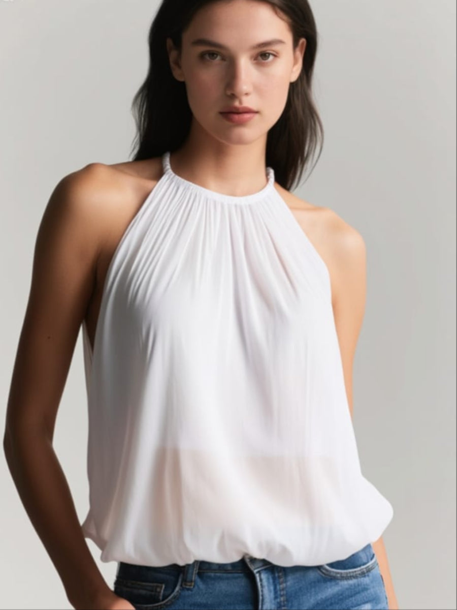 Gathered Waist Front & Back Top