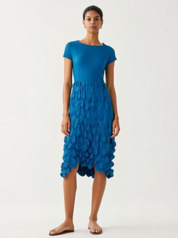 O240002 Bubble Pleated Dress