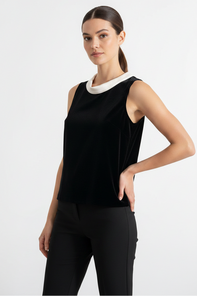 Classic Scoop Neckline Velvet Top