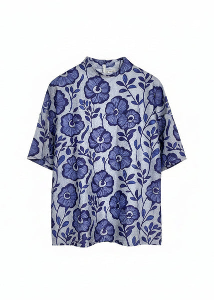 Floral Motifs Textured Top