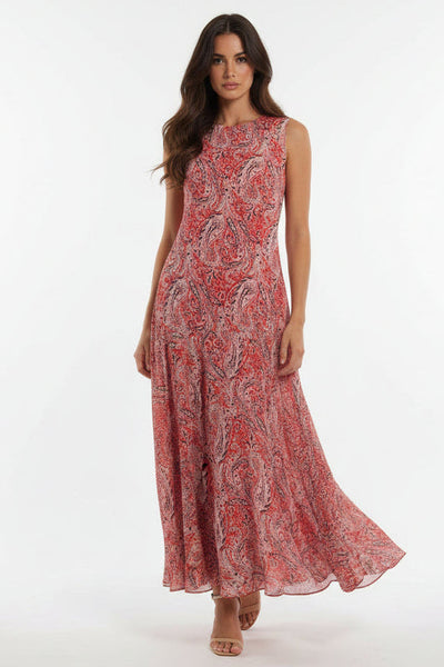 Paisley Print Maxi Dress