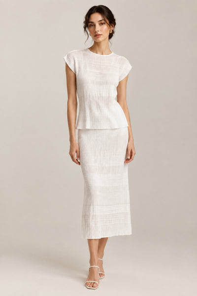 Fine Pleats Midi Skirt