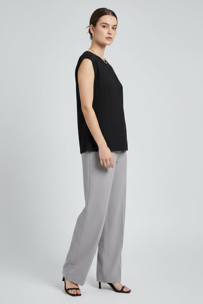 Wavy Stripes Pleated Top