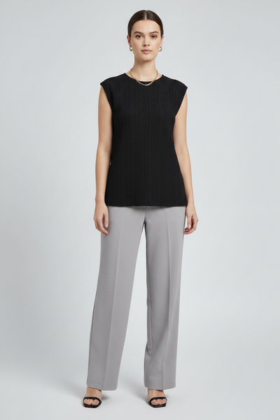 Wavy Stripes Pleated Top