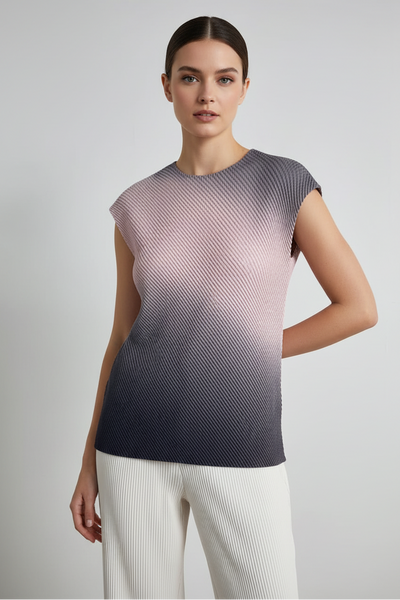 Gradient Pleats Top