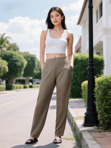 4240048 Side Pocket Pleated Pants