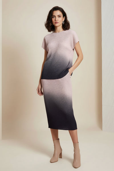 Gradient Pleats Skirt