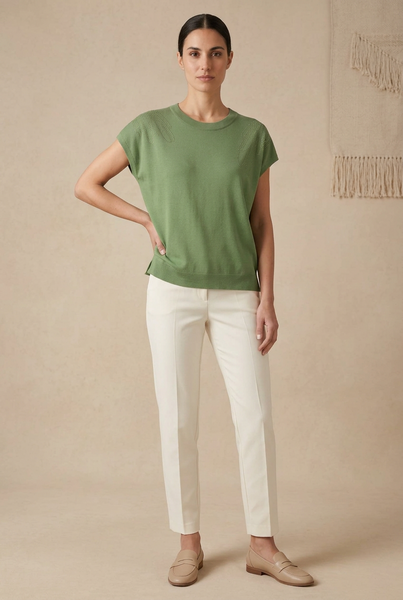 Shimmer Shoulder Knit Top