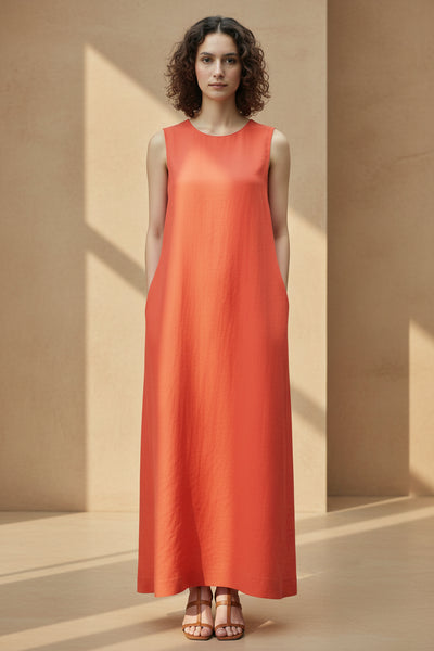Linen Breeze Maxi Dress