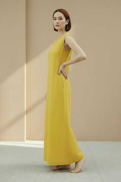 Sunflower Back Detail Linen Dress