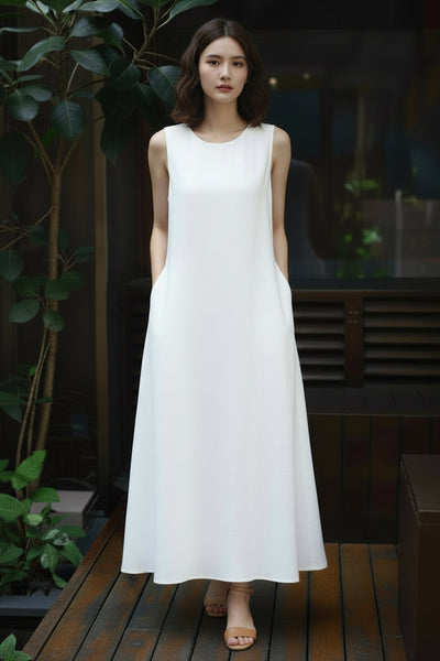 Linen Breeze Maxi Dress