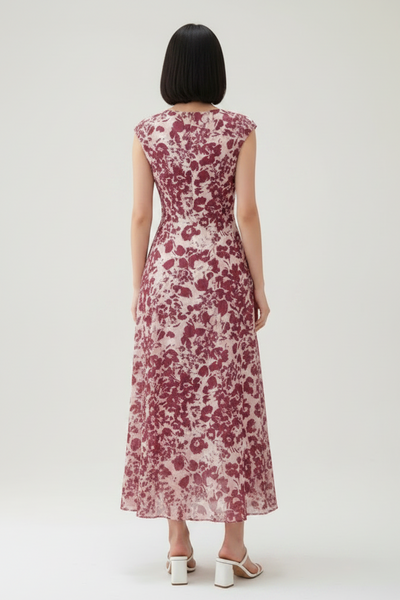 Verdant Blossom Midi Dress