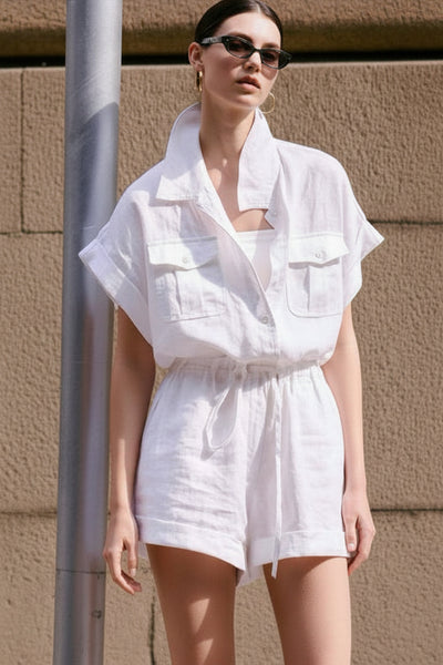 Sun-kissed Linen Romper