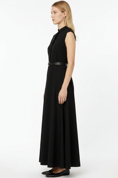 Classic Belted Maxi Dress
