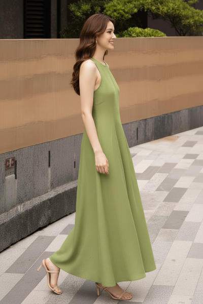 Sunlit Linen Maxi Dress