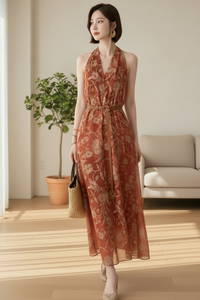 Rustic Floral Midi Dress – Ns' Boutiques