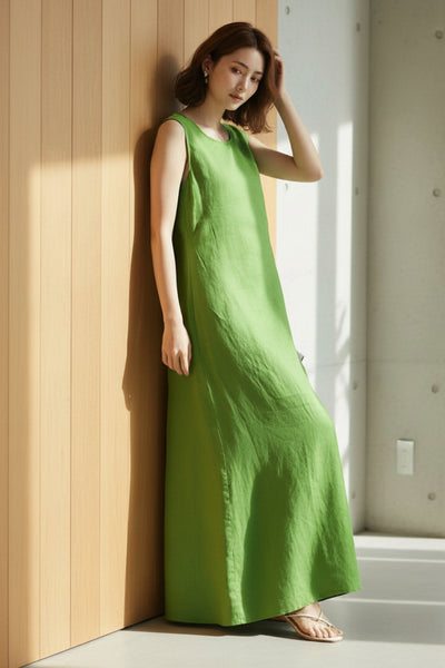 Sunflower Back Detail Linen Dress