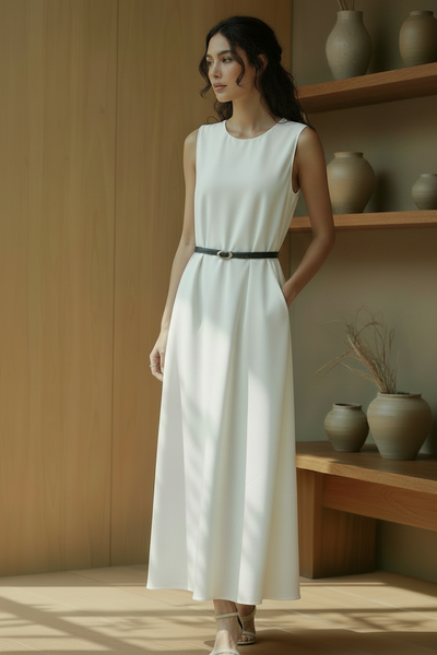 Linen Breeze Maxi Dress