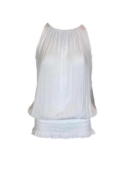 O180027 Gathered Waist Front & Back Top